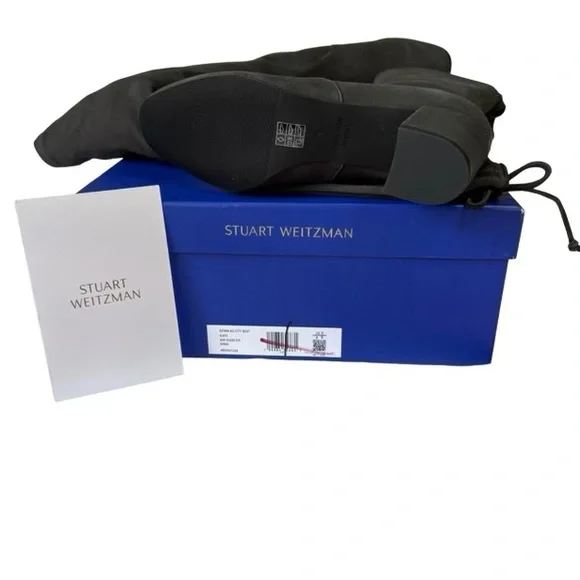 Stuart Weitzman Genna 60 Black Suede Over The Knee Boots Women’s Size 6 - Picture 9 of 9